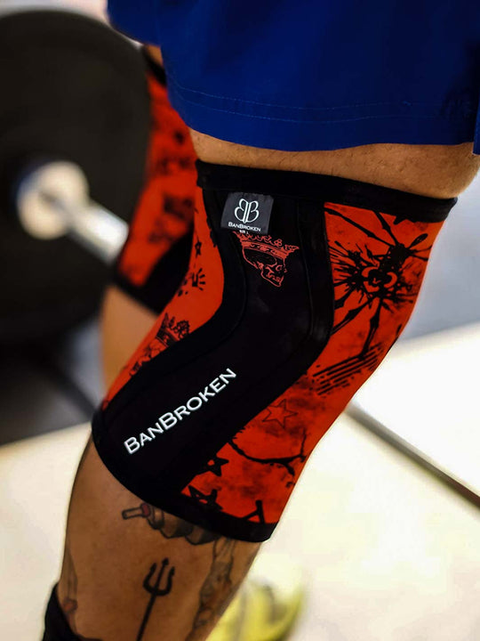 Red Skull Knee Pads