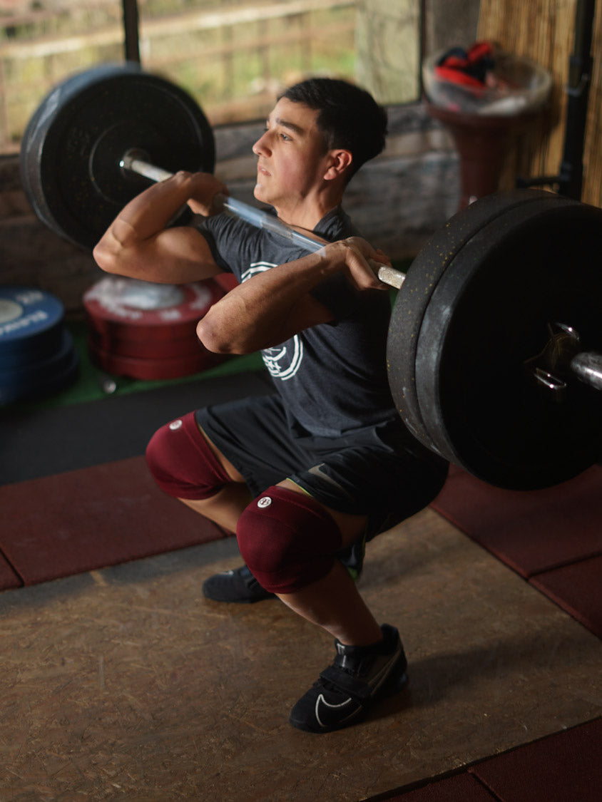 Knitted Red Knee Pads