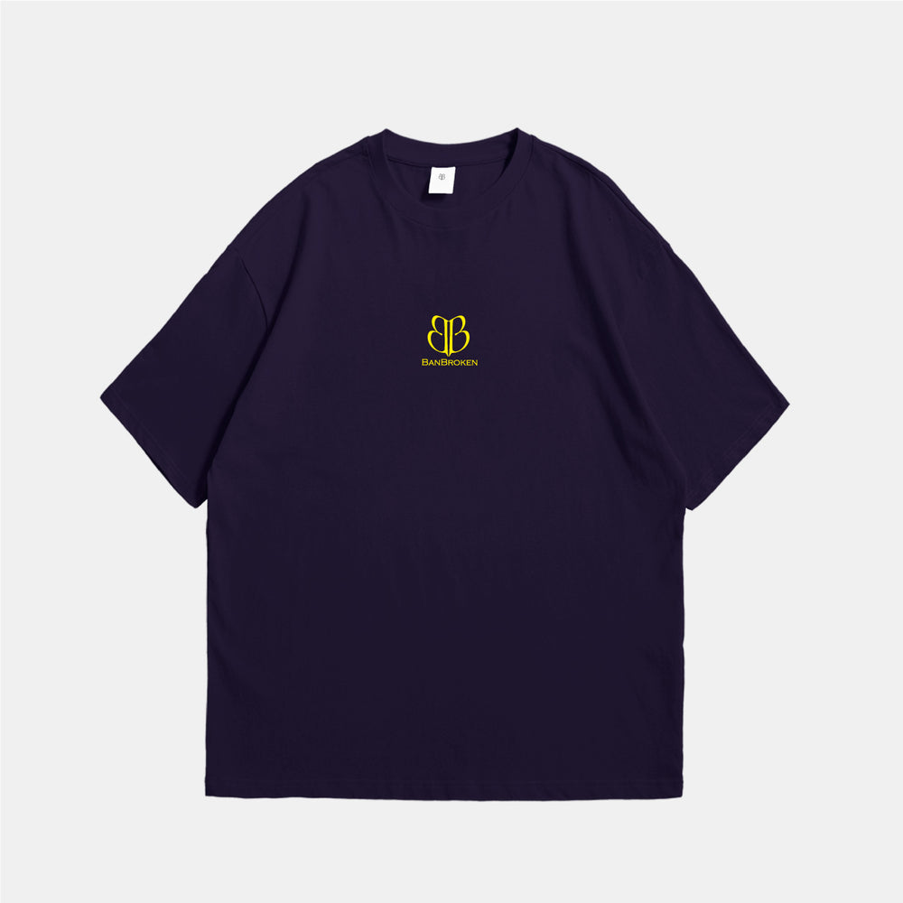 Maglietta blu navy in velluto a coste