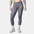 Leggings sportivi Ubuntu da donna in grigio mimetico, vista frontale