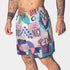 Pantaloncini da CrossFit Synchro di Banbroken con stampa multicolore, vista frontale