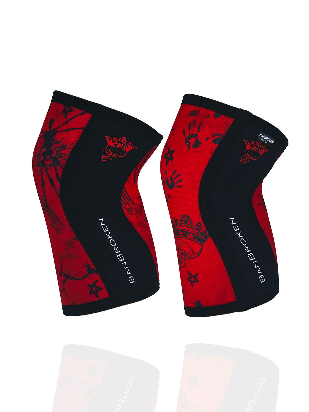 Red Skull Knee Pads